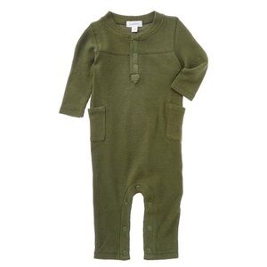 Angel Dear Uni Romper Green Chive color play suit 12-18 M